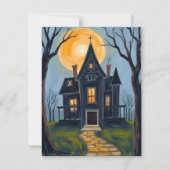 お化け屋敷 | 不気味なハロウィン シーズンカード (正面)