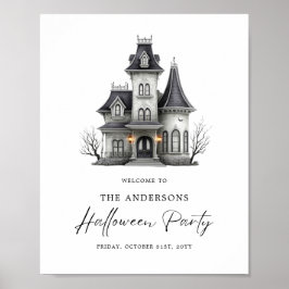 お化け屋敷 大人のハロウィンパーティー ウェルカムサイン ポスター