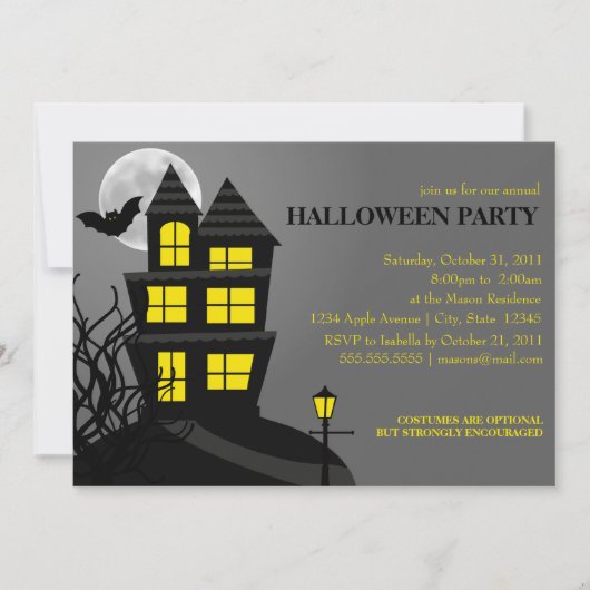 お化け屋敷 招待状 (正面)