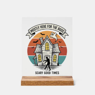 お化け屋敷Tシャツ 怖いヴィンテージ ハロウィーン スケア アクリルサイン