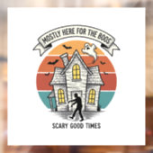 お化け屋敷Tシャツ 怖いヴィンテージ ハロウィーン スケア ウィンドウサイン (シート2)
