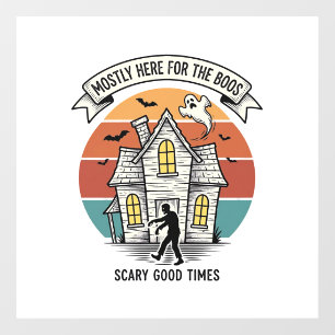 お化け屋敷Tシャツ 怖いヴィンテージ ハロウィーン スケア ウィンドウサイン