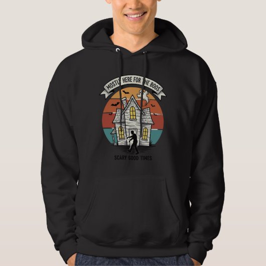 お化け屋敷Tシャツ 怖いヴィンテージ ハロウィーン スケア パーカ (正面)