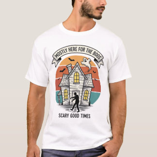 お化け屋敷Tシャツ 怖いヴィンテージ ハロウィーン スケア Tシャツ