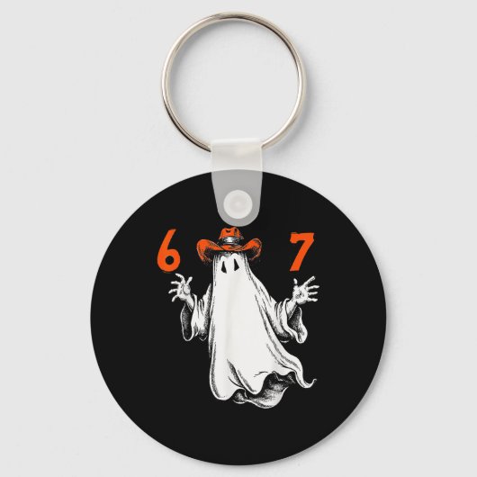 お化け幽霊ナンバー67ハロウィンホラーシックスセブン キーホルダー (正面)
