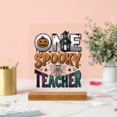 お化け教師のハロウィンベクター デザイン 1 アクリルサイン (ウェディング)