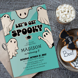 お化け誕生日パーティーの招待状 Let's Get Spooky 招待状