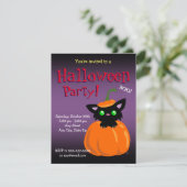 お化け！ かぼちゃの猫 ハロウィン・誕生日招待状 招待状 (スタンド正面)