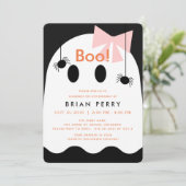 お化け！ハロウィン ゴーストガール 可愛い 誕生日 ご招待 招待状 (スタンド正面)