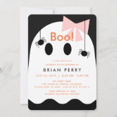 お化け！ハロウィン ゴーストガール 可愛い 誕生日 ご招待 招待状 (正面)