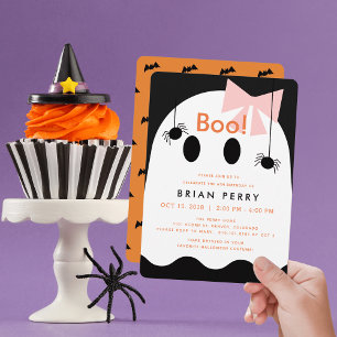 お化け!ハロウィン ゴーストガール 可愛い 誕生日 ご招待 招待状