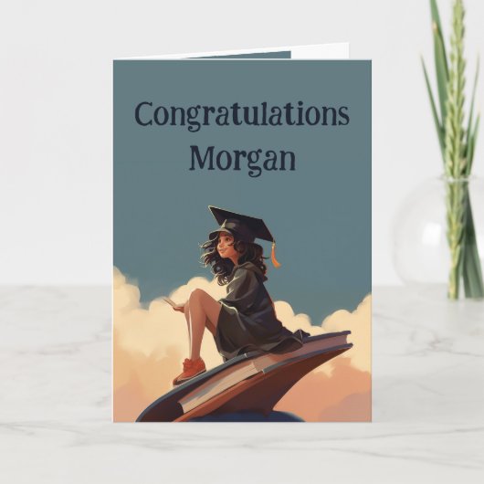 お卒業誇りを持ったおめでとう カード (正面)