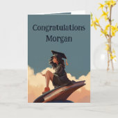 お卒業誇りを持ったおめでとう カード (黄色い花)