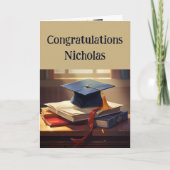 お卒業誇りを持ったおめでとう カード (正面)