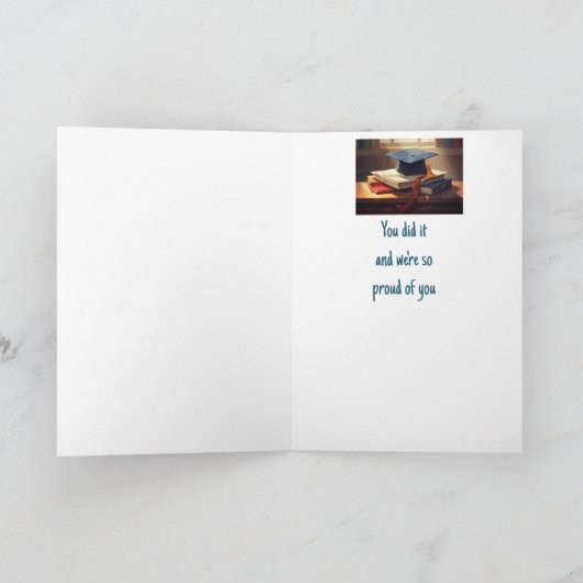 お卒業誇りを持ったおめでとう カード (内部)