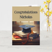 お卒業誇りを持ったおめでとう カード (黄色い花)