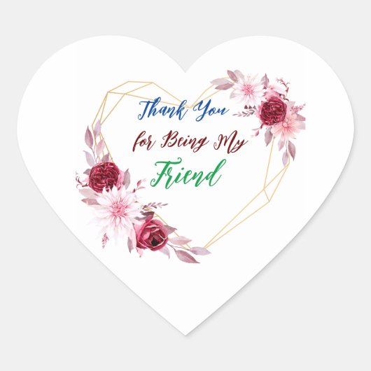 お友だちにステッカーをありがとう ハートシール (正面)