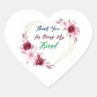 お友だちにステッカーをありがとう ハートシール