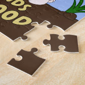 お友達が食べ物ではない – かわいい牛、豚、鶏 ジグソーパズル (側面)