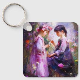 お友達と花2 キーホルダー