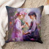 お友達と花2 クッション (ブランケット)