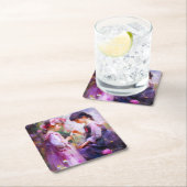 お友達と花2 スクエアペーパーコースター (インサイチュ)