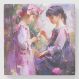 お友達と花2 ストーンコースター
