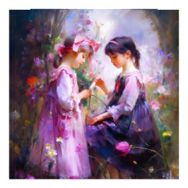 お友達と花2 フォトプリント