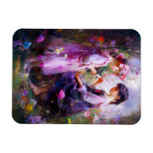 お友達と花2 マグネット (横)