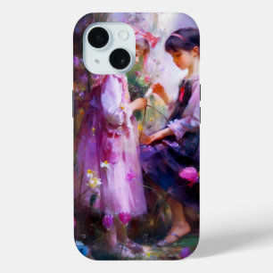 お友達と花2 iPhone 15ケース