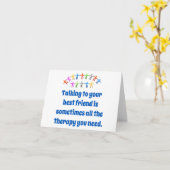 お友達と話す最高の – 友情引用文 カード (黄色い花)