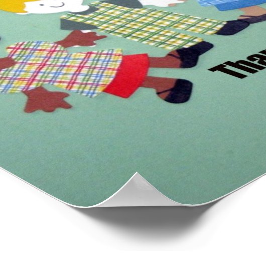 お友達に感謝！ ポスター (角)