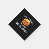 お友達のためにおもしろいハロウィーン・トランプキンが悪い スタンダードカクテルナプキン (角)