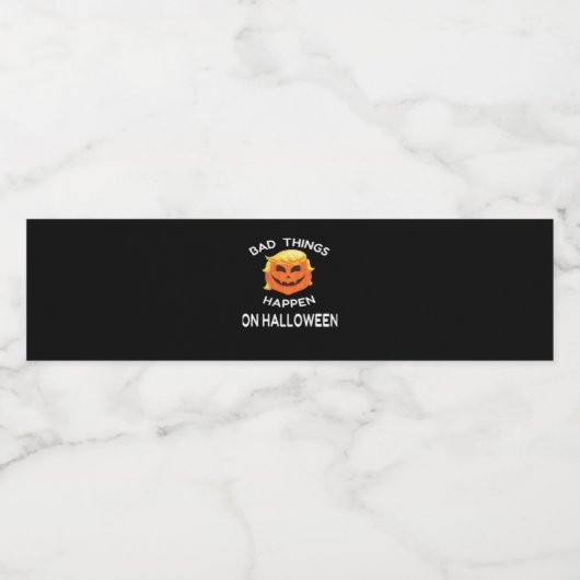 お友達のためにおもしろいハロウィーン・トランプキンが悪い ペットボトルラベル (シングルラベル)
