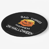 お友達のためにおもしろいハロウィーン・トランプキンが悪い ペーパープレート (アングル)