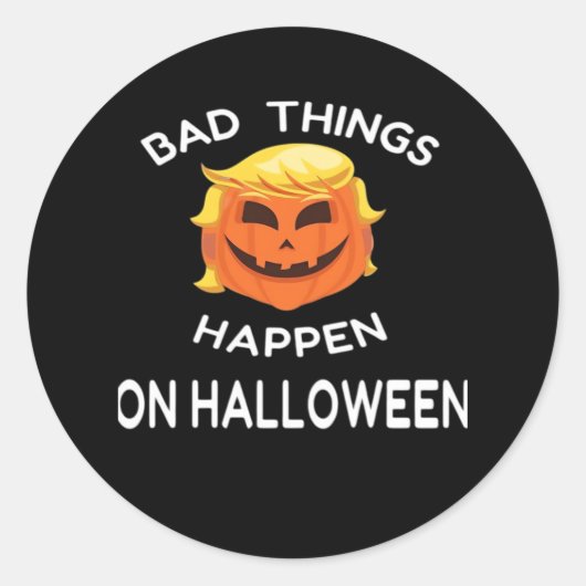 お友達のためにおもしろいハロウィーン・トランプキンが悪い ラウンドシール (正面)