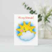 お友達よ！ – はがきテンプレート ポストカード (スタンド正面)