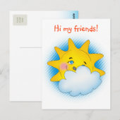 お友達よ！ – はがきテンプレート ポストカード (正面/裏面)