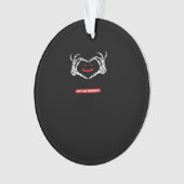 お友達よ！クラシックスケルトンハンドハート オーナメント (正面)