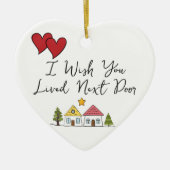 お友達最高のへの贈り物隣のCeに住んでほしい セラミックオーナメント (正面)