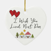 お友達最高のへの贈り物隣のCeに住んでほしい セラミックオーナメント (裏面)