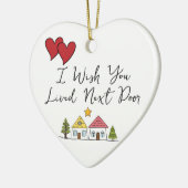 お友達最高のへの贈り物隣のCeに住んでほしい セラミックオーナメント (左)