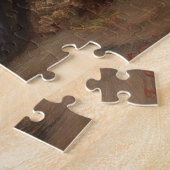 お友達(幼い遊男の子とペットのうさぎ) ジグソーパズル (側面)