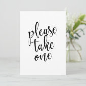 お取りください　お手頃な結婚式の看板 招待状 (スタンド正面)