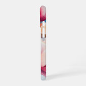 お名エレガント前ピンクマグノリア iPhone 16ケース (左側面)