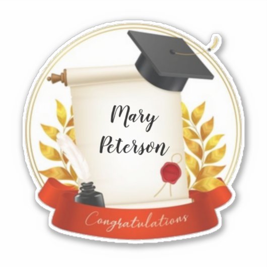 お名前おめでとう シール (正面)