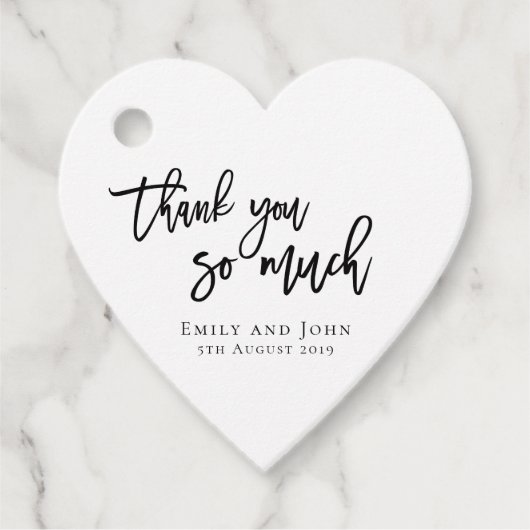 お名前さん感謝していの結婚ハート フェイバータグ (正面)