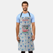 お名前でホリデーのいたずらを演出 エプロン (着用した状態)