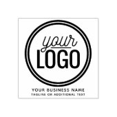 お名前とスローガンをカスタマイズしたビジネスロゴ ラバースタンプ (インプリント)
