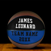 お名前とチームカラーのバスケッパーソナライズされたトル バスケットボール